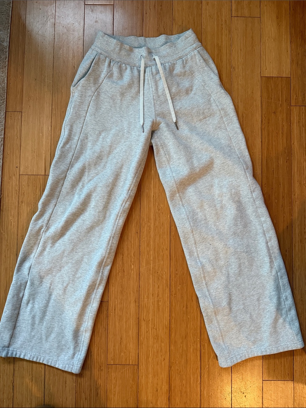 lululemon athletica Heather Gray Scuba Wide Leg Sweatpants
